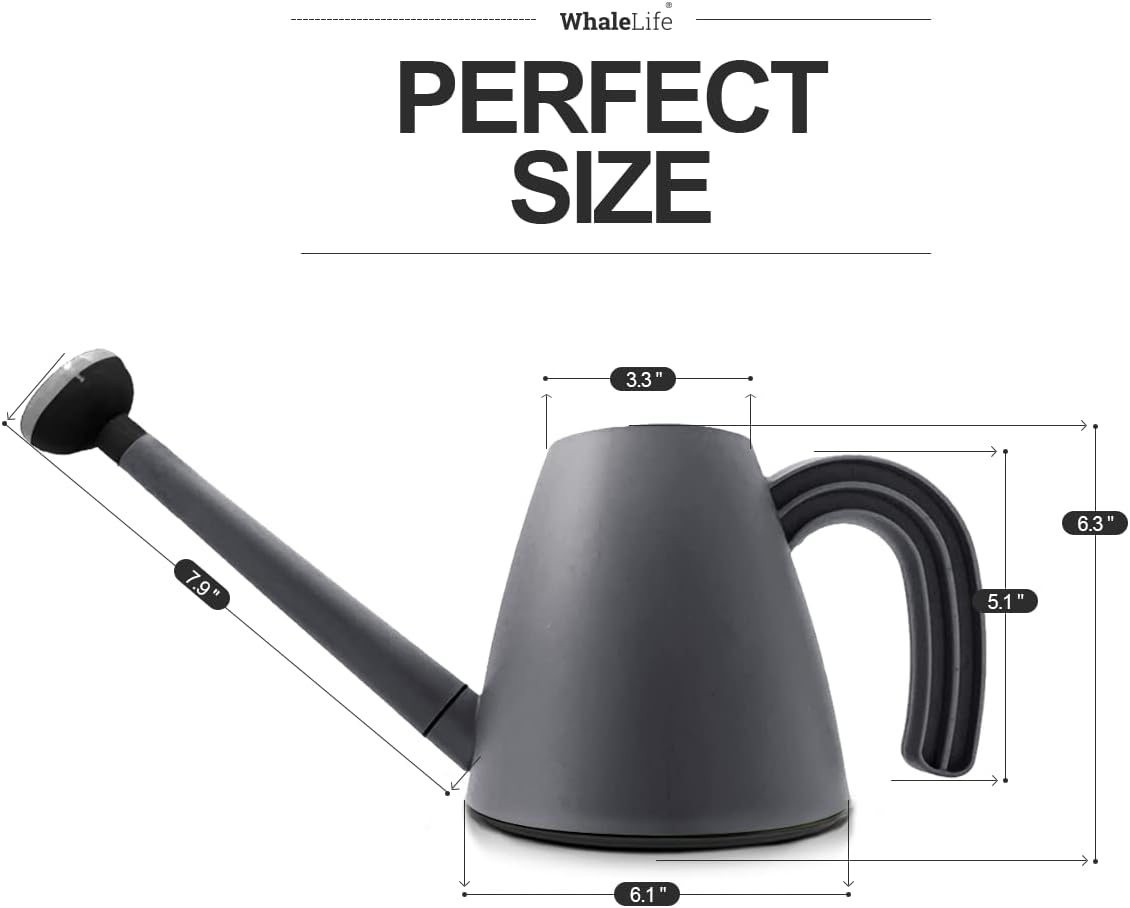 Indoor Plant Watering Can Long Spout for House Plants 2L/67oz Gray
