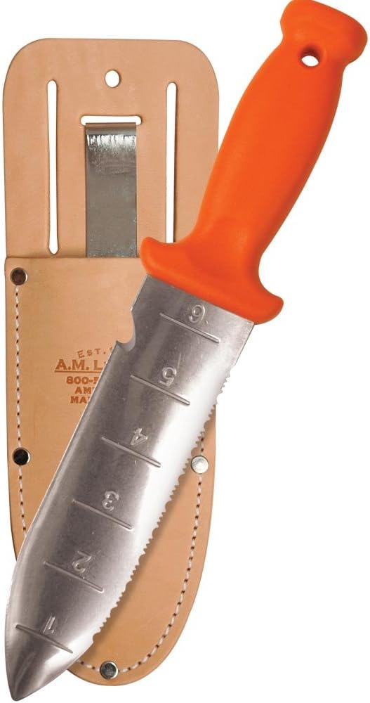 A.M. Leonard Deluxe Soil Knife & Leather Sheath � 6"" Stainless Steel Blade