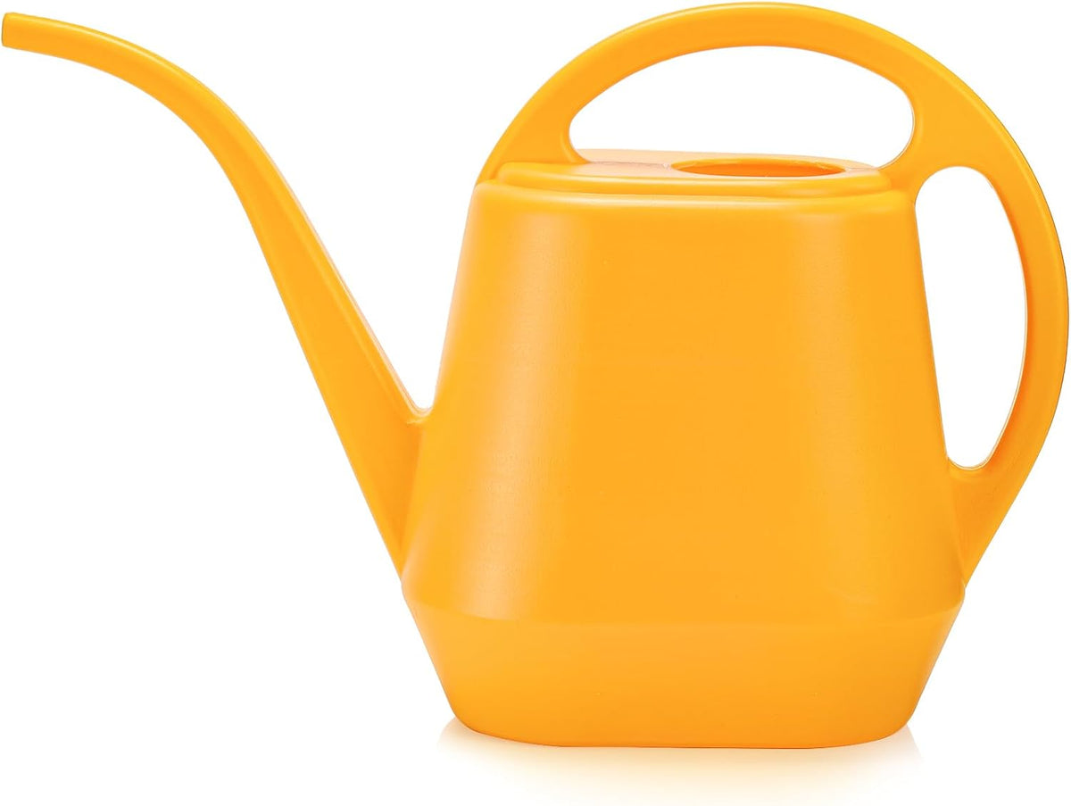 Fasmov Watering Can, 1/2 Gallon Plastic Watering Cans with Comfortable Handle, Small Garden Watering Cans Long Spout for Indoor Outdoor Watering Plants, Yellow