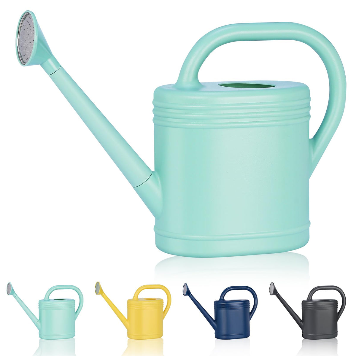 2 Gallon Watering Can for Indoor Plants, Garden Watering Cans for Outdoor Plant House Flower, Modern Plant Watering Can Large Long Spout with Sprinkler Head