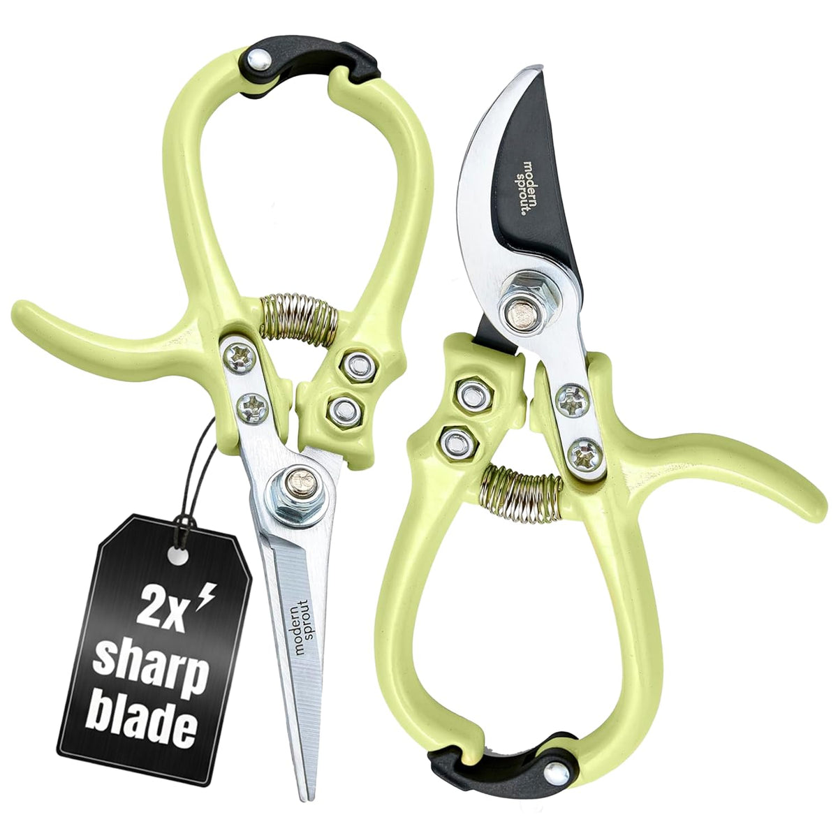 Modern Sprout Hand Pruners+Shears Set w/Blister - Gardening Tools - Sage