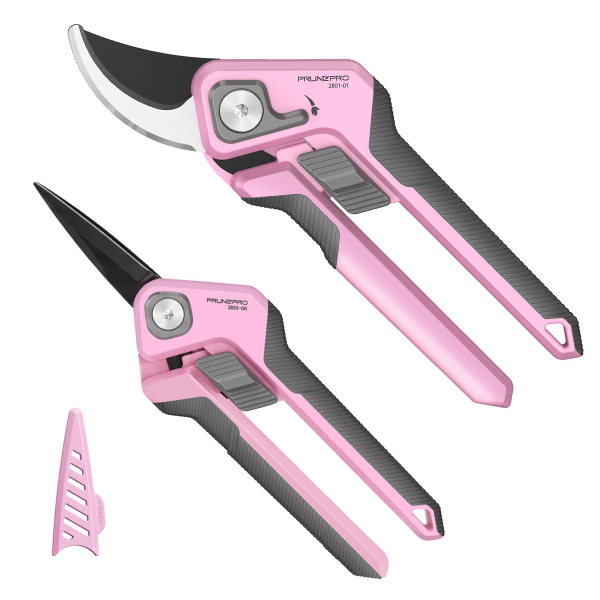 PrunePro® Pruning Shears Scissors Set Effortless Cut 1" Branches Clippers