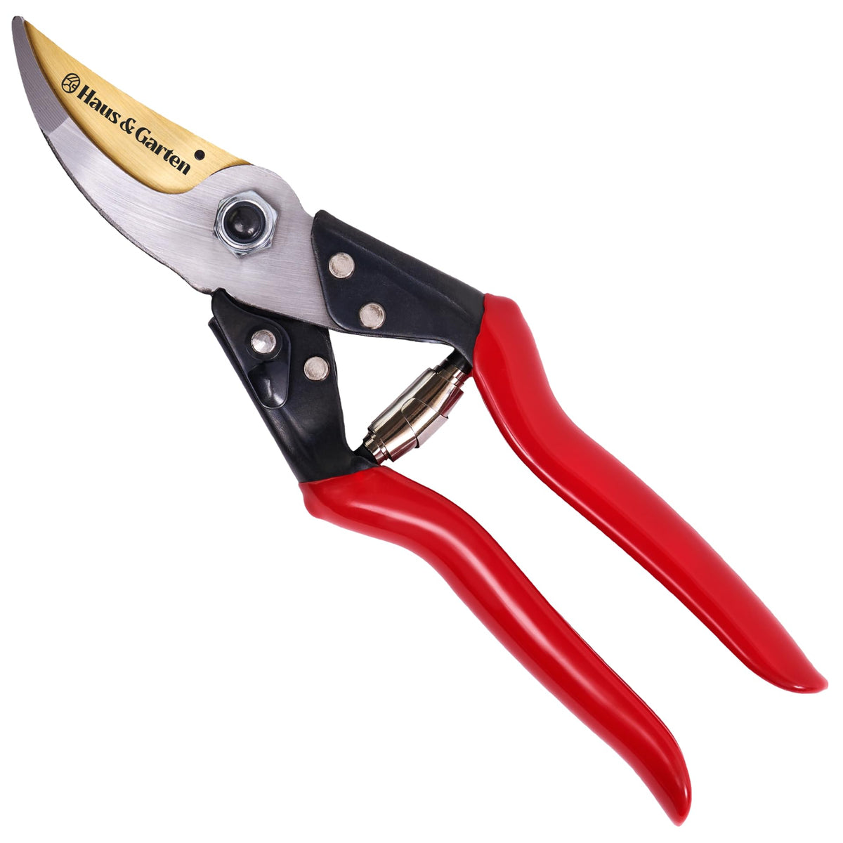 Haus & Garten EnduroPRO Ergonomic Bypass Pruners - Professional Titanium Garden Shears - Heavy Duty Hand Pruning Scissor, Tree Trimmer, Gardening Tool, Branch, Hedge, Rose, Shrub & Bush Clippers
