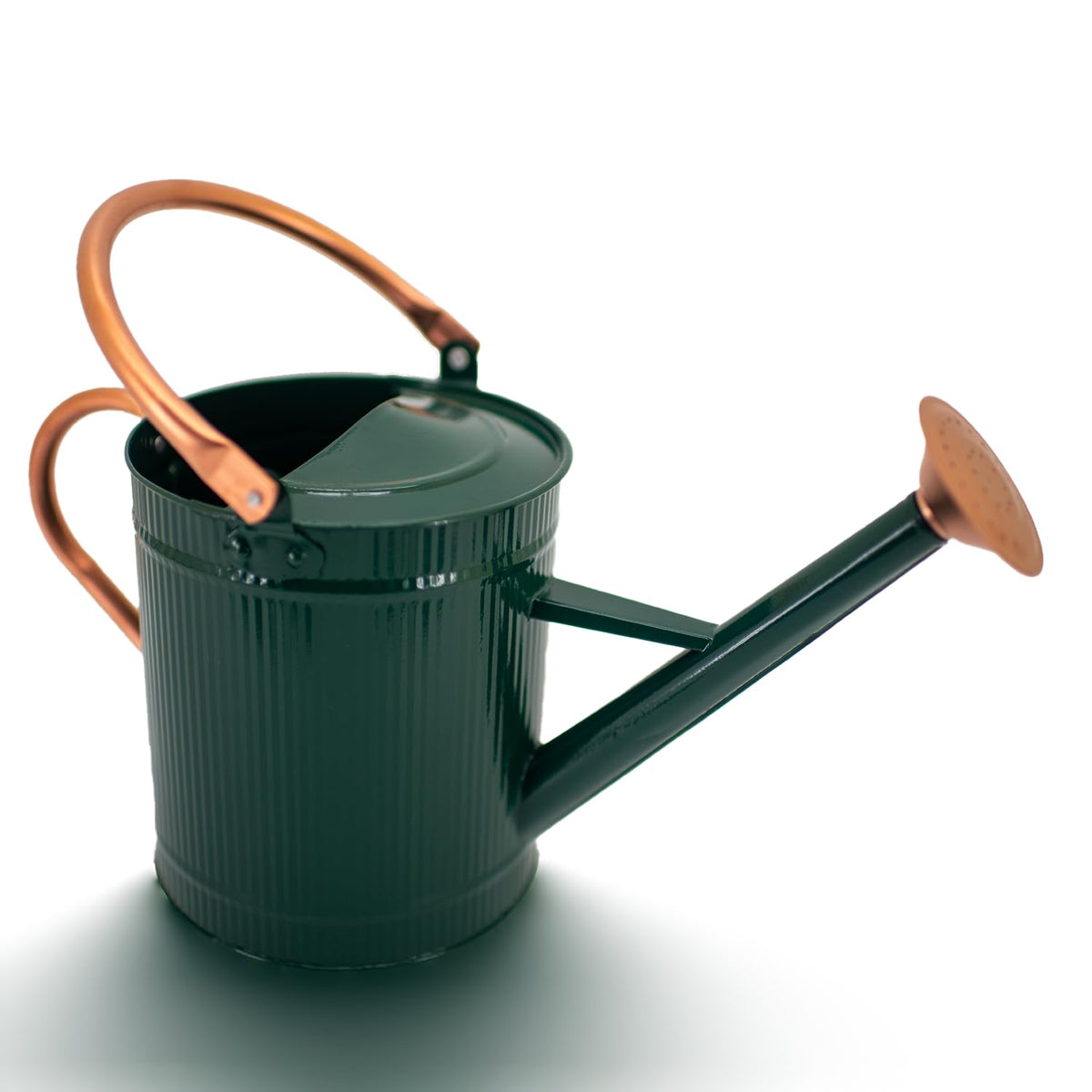 1.3 Gallon Jade Green Metal Watering Can, Removable Spout