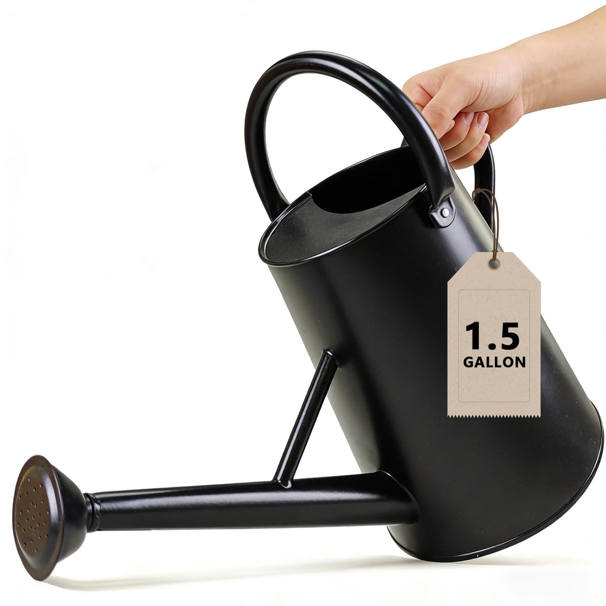 Watering Can for Outdoor&Indoor Plants,1.5 Gallon,Black