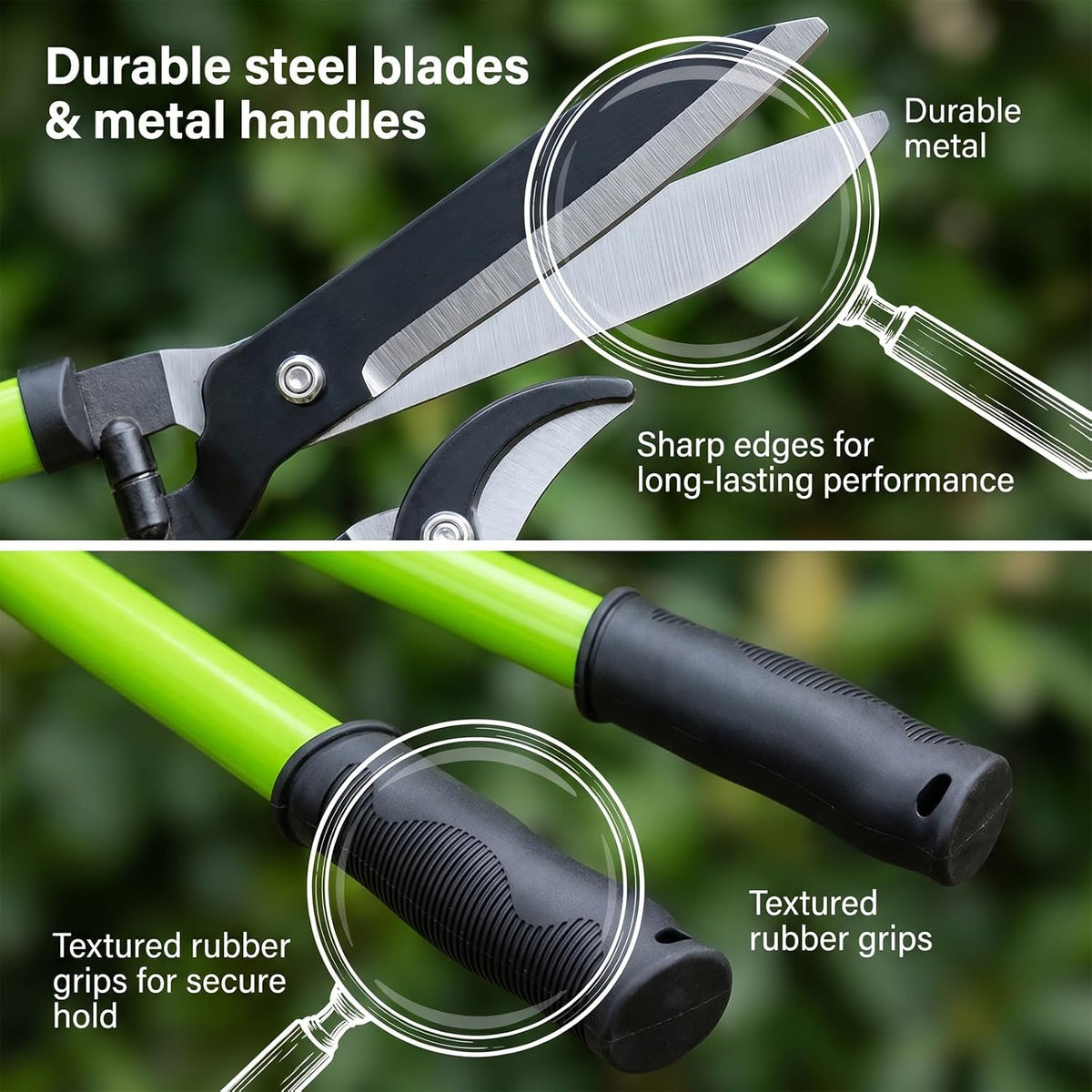 3-Piece Garden Pruning Tool Set, Lopper, Hedge Shears & Pruning Shears