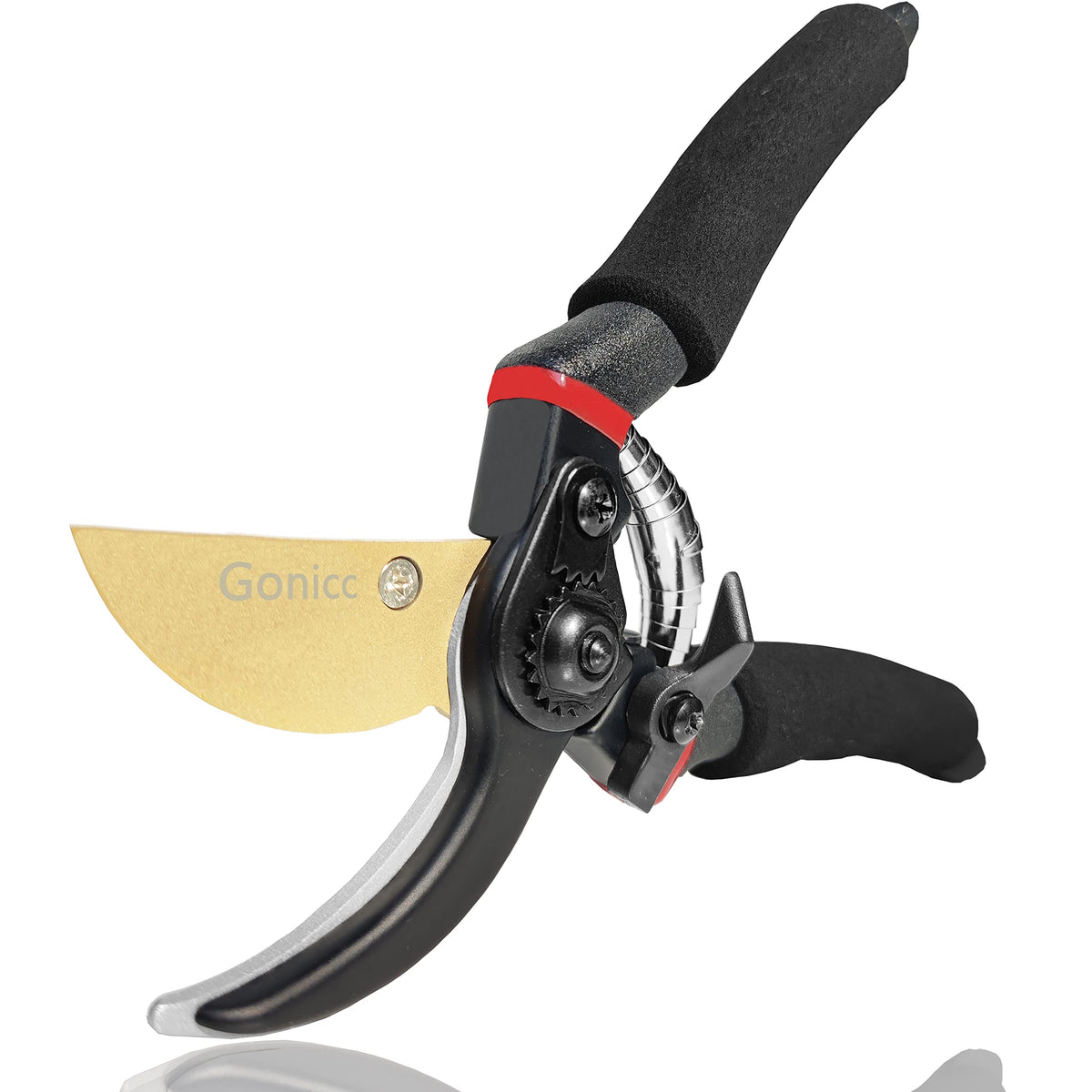 gonicc 8" Professional Ratchet Anvil Pruning Shears (GPPS-1011)
