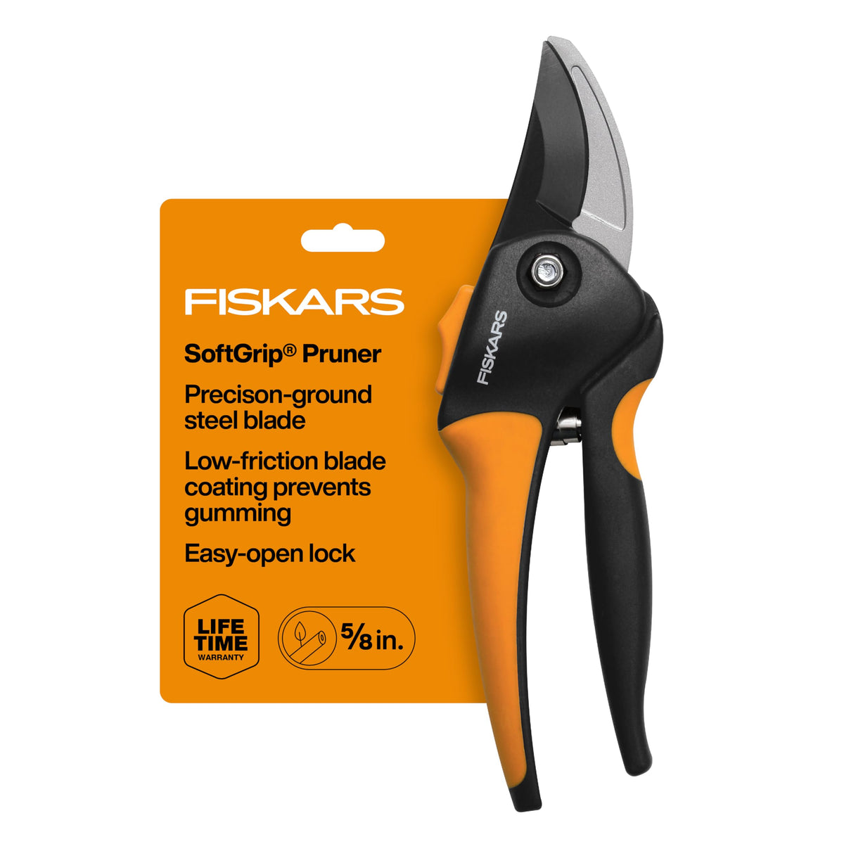 Fiskars PowerGear2 Bypass Pruning Shears, 3/4" Cut Capacity Garden Clippers