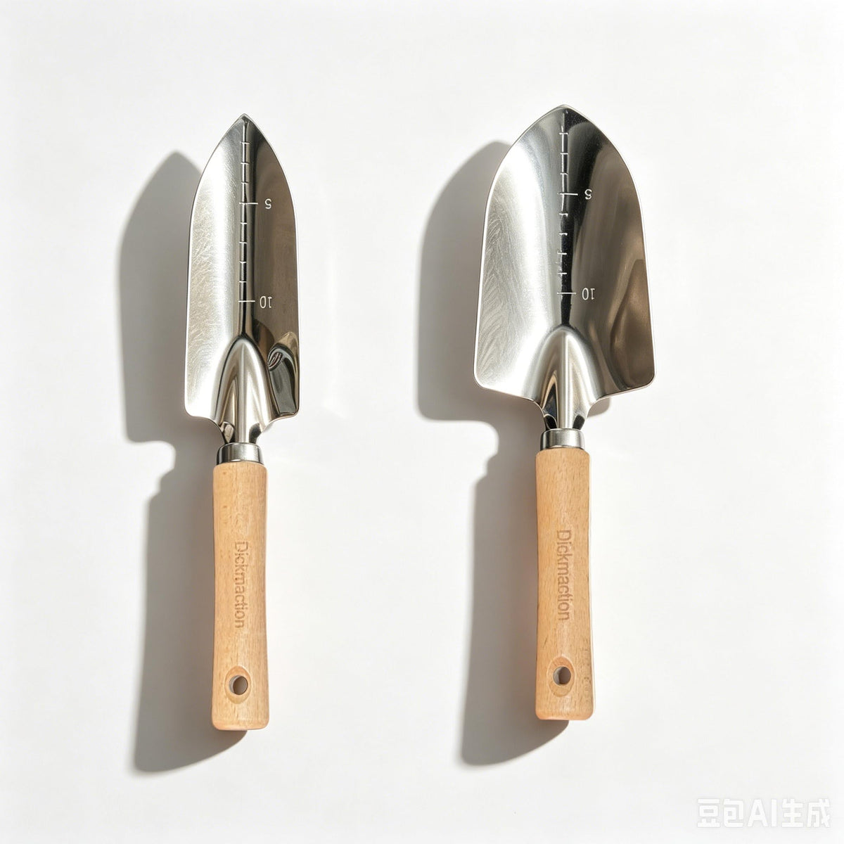 2 Pack Stainless Steel Garden Trowel Set with Marks for Digging Planting