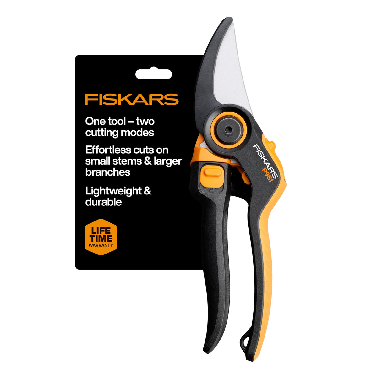 Fiskars PowerGear2 Bypass Pruning Shears, 3/4" Cut Capacity Garden Clippers