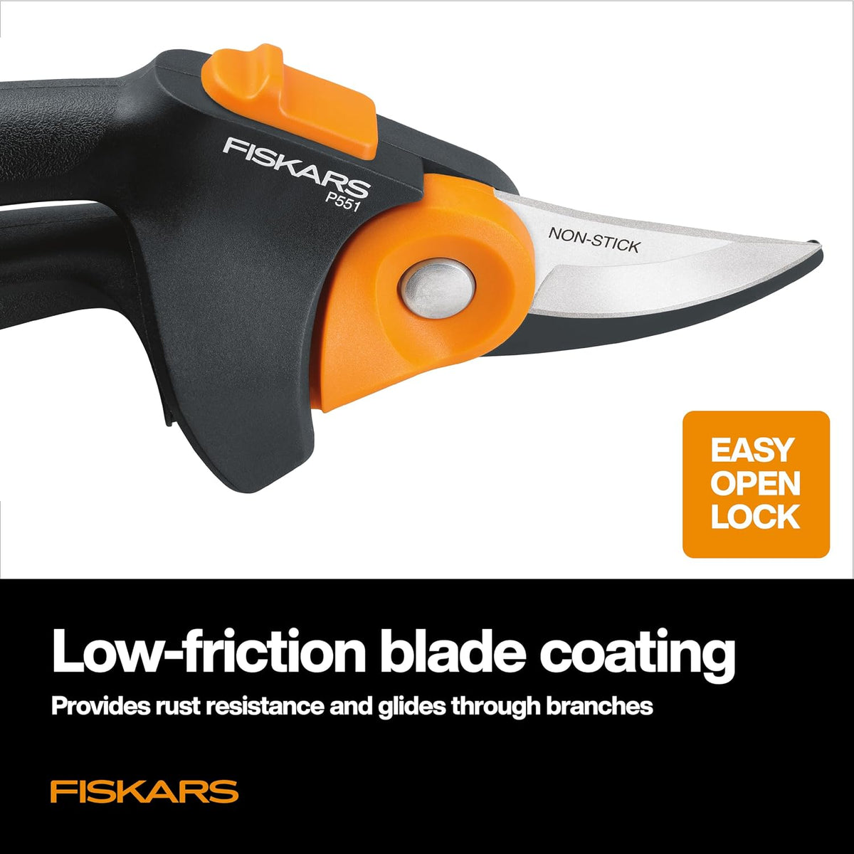 Fiskars PowerGear2 Bypass Pruning Shears, 3/4" Cut Capacity Garden Clippers