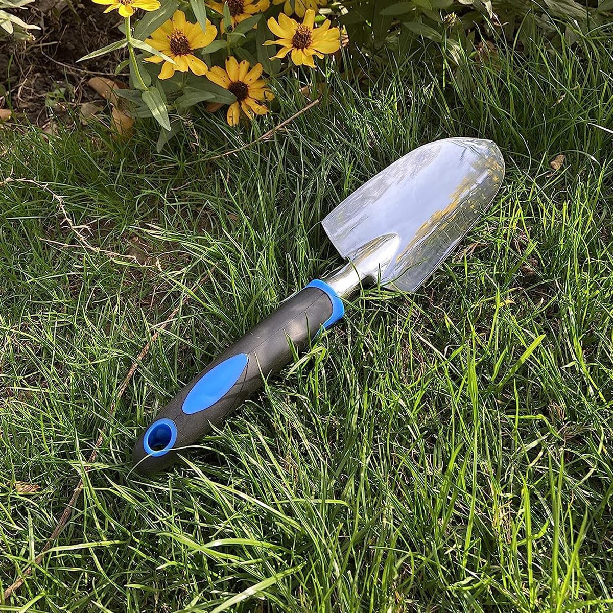 Garden Tool Shovel for Digging Gardening Trowel for Lawn Planting Alloy Spade Plastic Handle Anti Slippery
