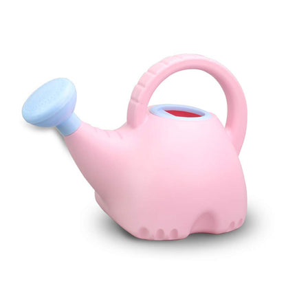 LOYUYU 0.4 Gallon Plastic Watering Can Small Lightweight Cute Indoor Outdoor Garden Plants, Adult Elephant Watering Can STYLE1: Pink