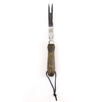 Burpee 13" Stainless Steel Trowel Durable Long Lasting Garden Tool Leather Wrist Strap 5" Handle, 10 Year Warranty, Oak