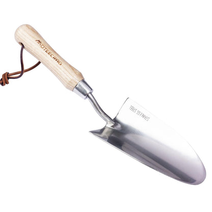 Heavy Duty Garden Trowel Stainless Steel Hand Shovel with Comfortable Grip Wood Handle for Digging, Weeding and Transplanting