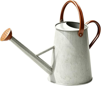 1.5 Gallon Metal Watering Can for Outdoor Plants, Large Watering Can, Black