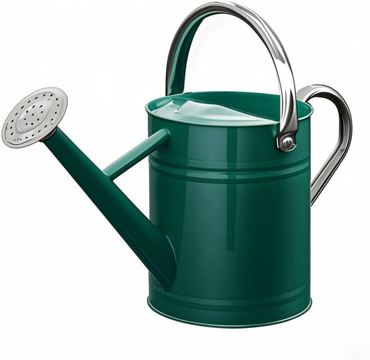 Metal Watering Can for Outdoor Plants, Watering Can Decor 1 Gallon (Green)