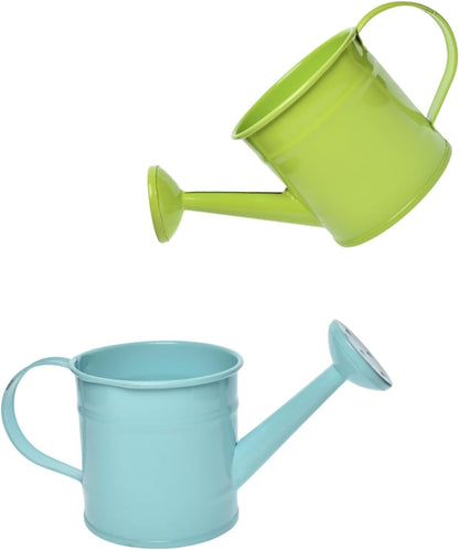 Decorative Mini Tin Watering Can - 0.05Gal Cute Metal Jug for Hand Crafts,Garden-Theme Parties,Plant Pots, Home Decor,Housewarmings, Fun Birthday Gift for Girls and Boys (B/G, S)