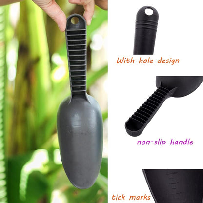 Plastic Garden Shovel Plant Hand Trowels 3 Pack Soil Planting Digging Transplanting Multi-Function Beach Sand Pet's Food Scoop Garden Tools