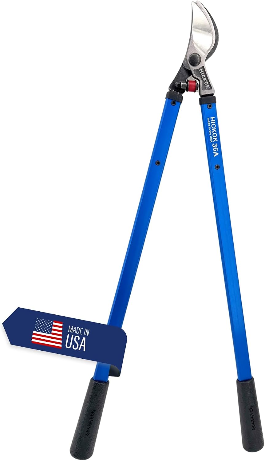 Hickok Heavy Duty Loppers for Tree Trimming – 36" Branch Cutter & Pruning Shears with Long Handle | Lightweight Aluminum Tree Trimmer | Professional-Grade Pruner Made in USA
