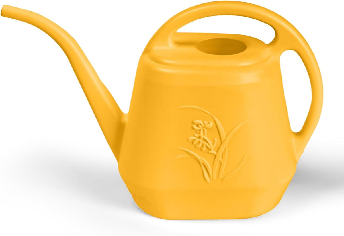 Watering Can - for Home Plant Garden Grip - 1 Gallon - Orange