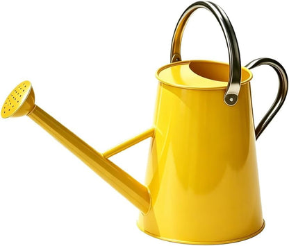 1.5 Gallon Metal Watering Can for Outdoor Plants, Large Watering Can, Black