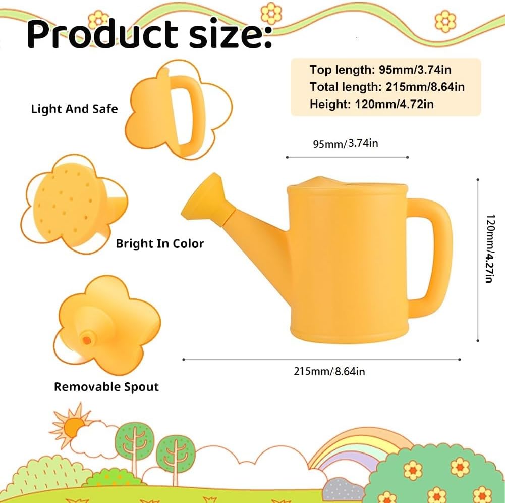 3 Pcs Watering Can Set, Small Plastic Beach Watering Can, 800ml