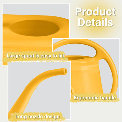 Watering Can - for Home Plant Garden Grip - 1 Gallon - Orange