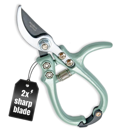 Modern Sprout Bypass Hand Pruners - Scissors - Gardening Tools - Ocean