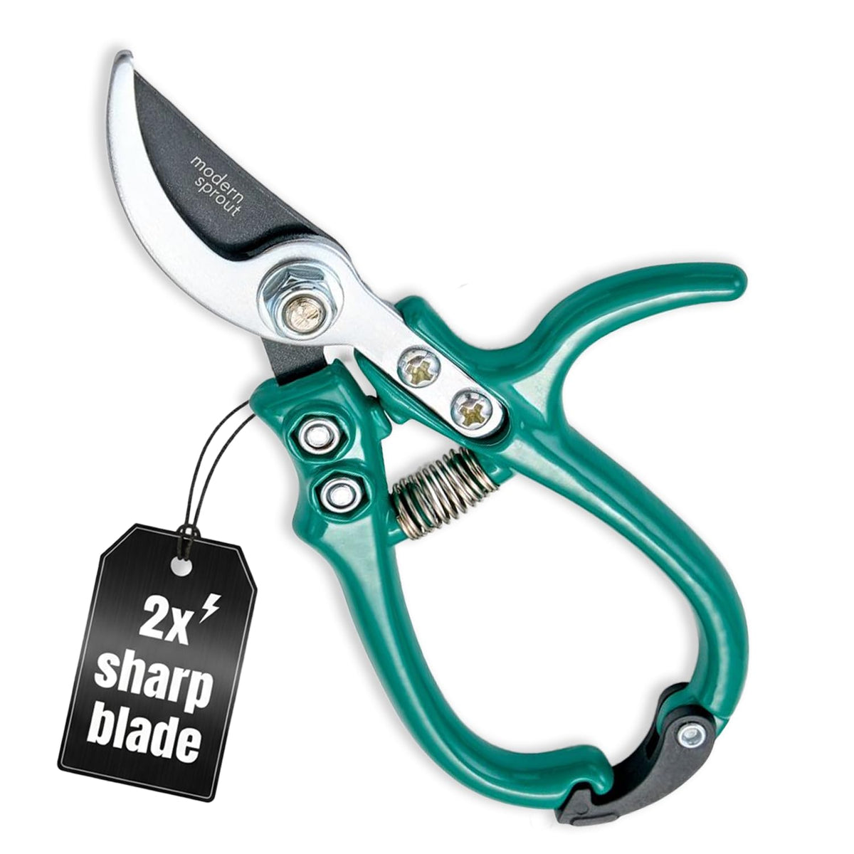 Modern Sprout Bypass Hand Pruners - Scissors - Gardening Tools - Ocean