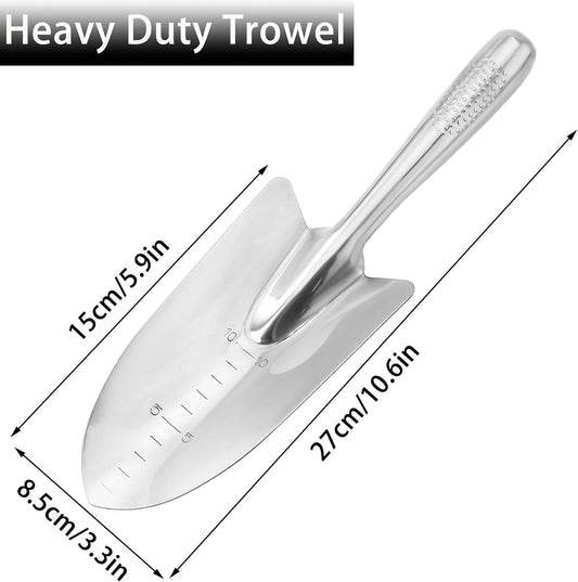 Garden Hand Trowel Stainless Steel Garden Shovel Rust Resistant Small Spade