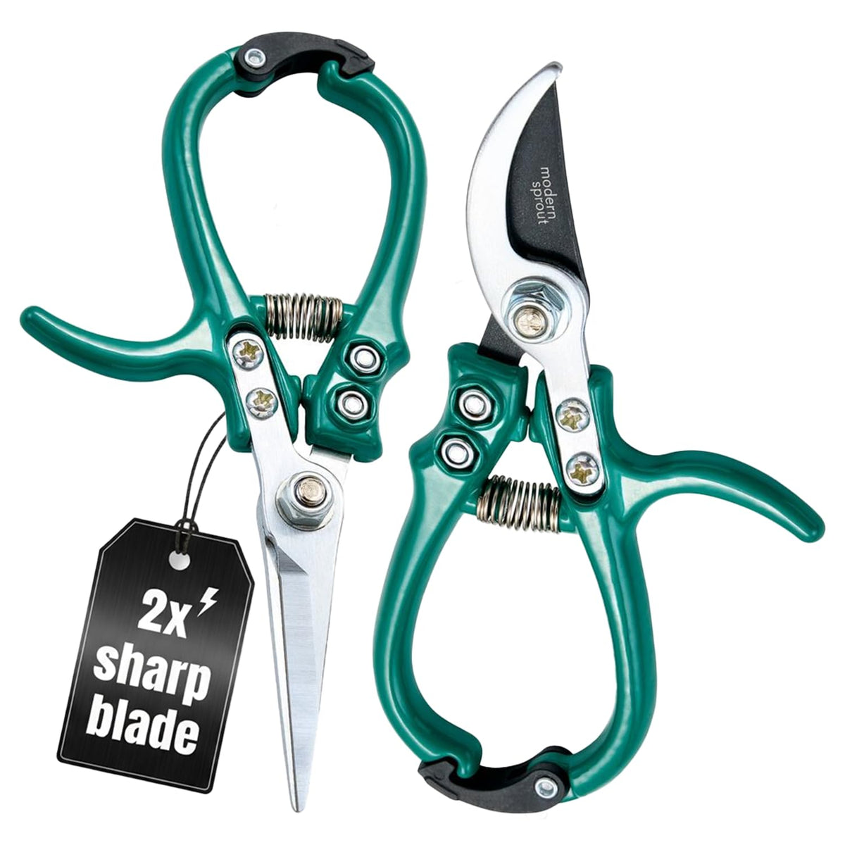 Modern Sprout Hand Pruners+Shears Set w/Blister - Gardening Tools - Sage