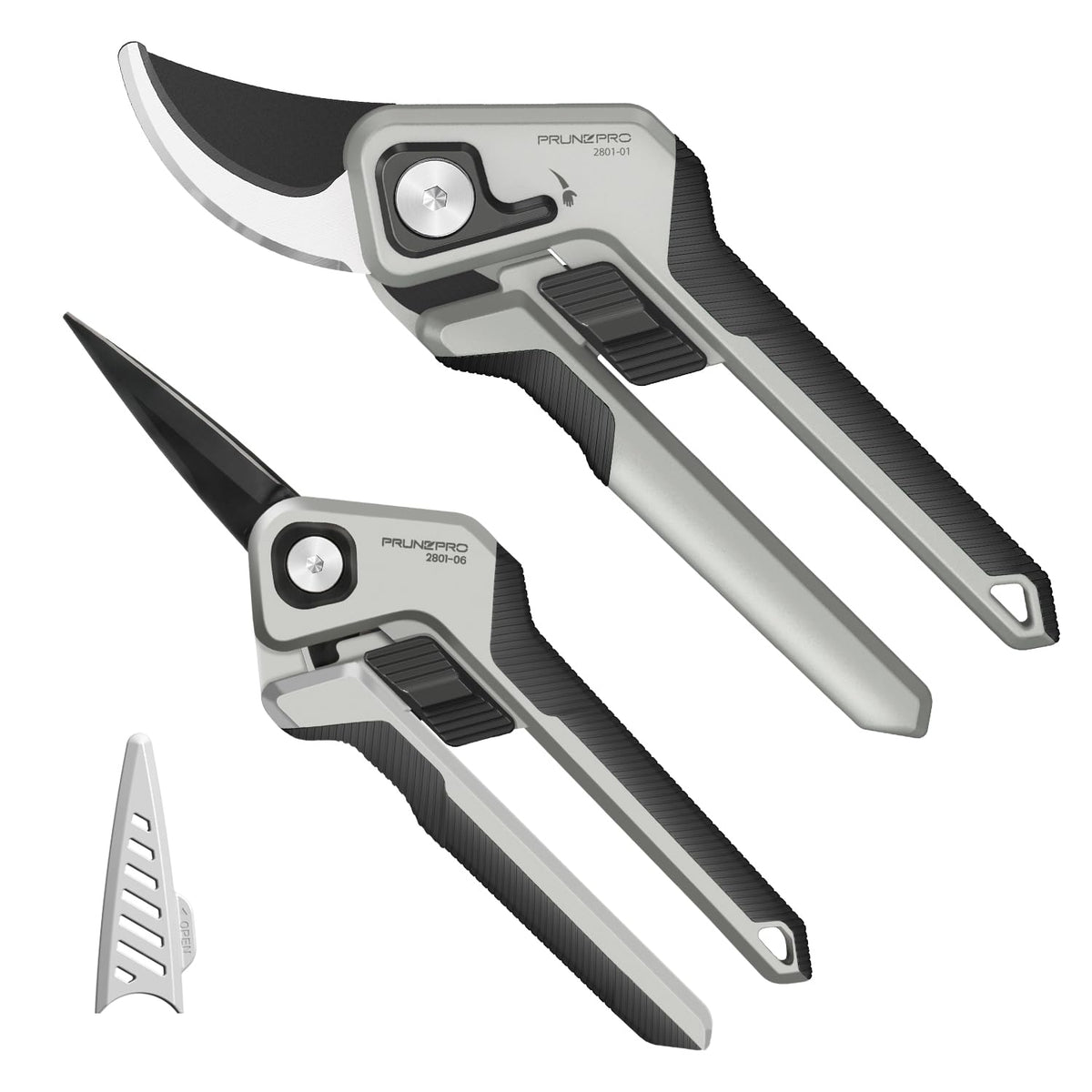 PrunePro® Pruning Shears Scissors Set Effortless Cut 1" Branches Clippers
