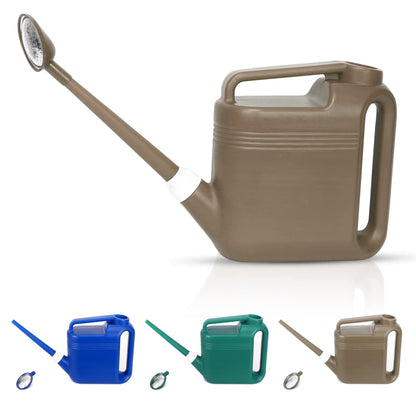 1.5 Gallon Watering Can for Outdoor & Indoor Plants, Large Garden Watering Pot with Lightweight and 5.5L Capacity, Plastic Watering Can with Long Spout and Metal Removable Sprinkler Head - Aquamarine
