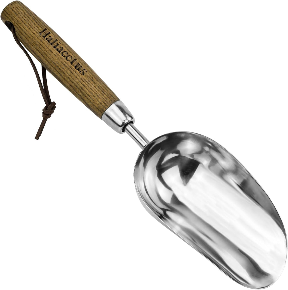 Haliaeetus Potting Soil Scoop, Bend Proof Stainless Steel Gardening Scoop