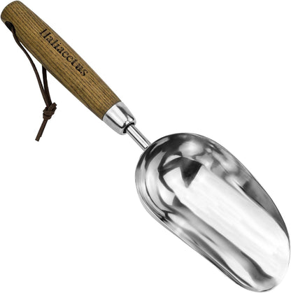 Haliaeetus Potting Soil Scoop, Bend Proof Stainless Steel Gardening Scoop