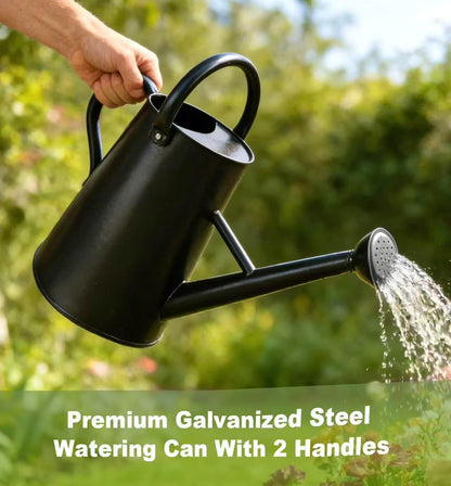Watering Can for Outdoor&Indoor Plants，1.5 Gallon，Black
