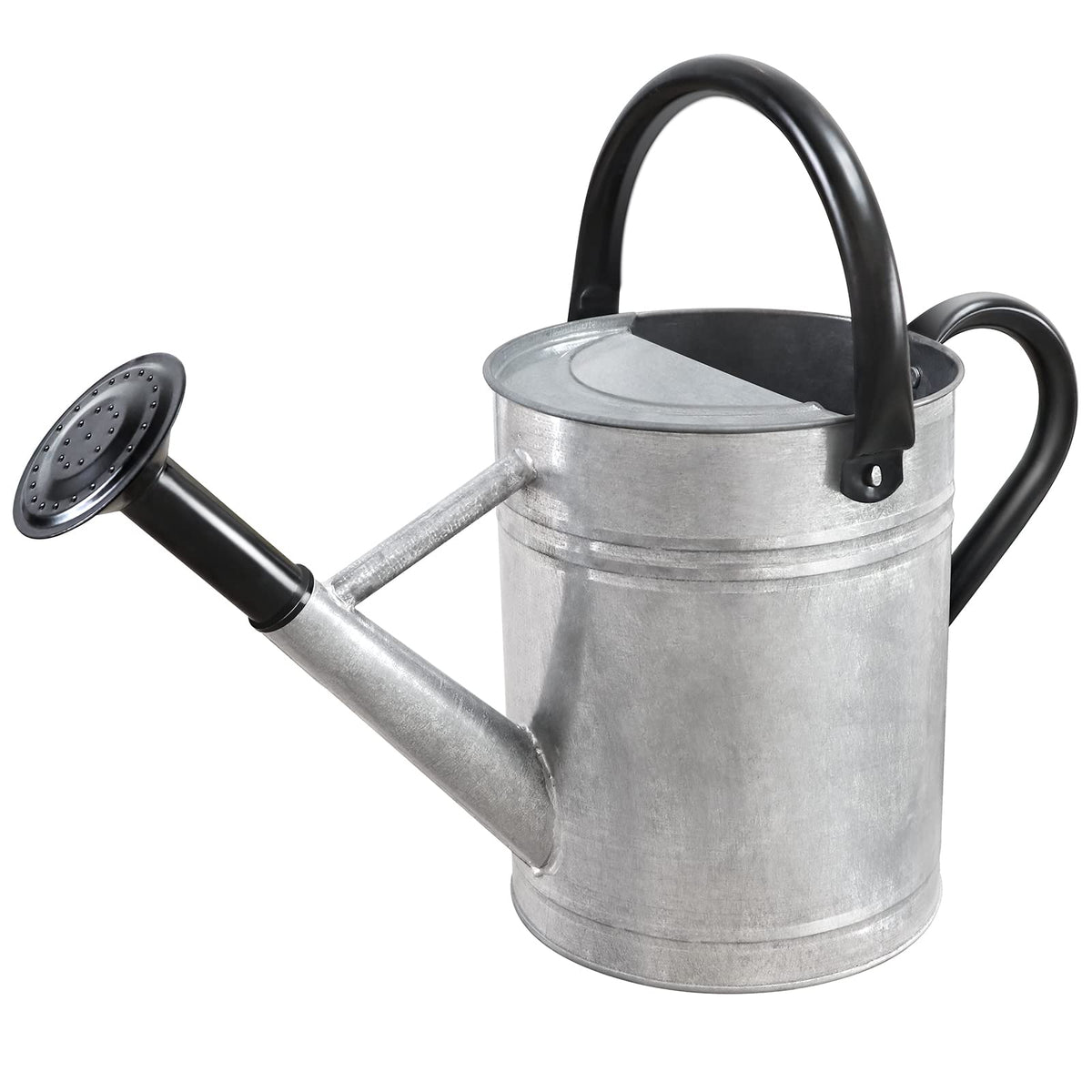 Metal Watering Can with Removable Spout, Galvanized Steel Plants Water Can for Women, Men and Kids' Outdoor or Indoor Gardening - Nice Flower Watering Pot Gift & Decoration (Zinc, 0.6 Gallon)