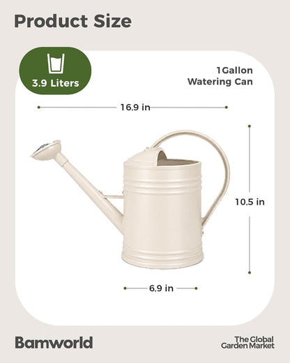 Bamworld 1 Gallon Watering Can Outdoor Indoor Plants Plastic Lightweight