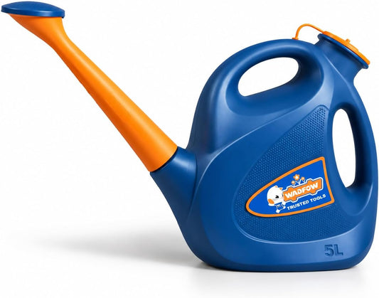 WADFOW 1.32 Gallon Watering Can for Indoor & Outdoor, Watering Cans with Detachable Nozzle, Long Spout Watering Can for Indoor Plants Garden Flowers, 5L/170OZ