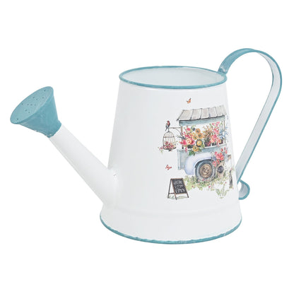 Cute Small Watering Can Indoor Plants Garden Metal Decorative Watering Cans for Outdoor Plants Bonsai Outdoor Garden Flower Decorative (Green, 1.5L, 50.7 Oz)