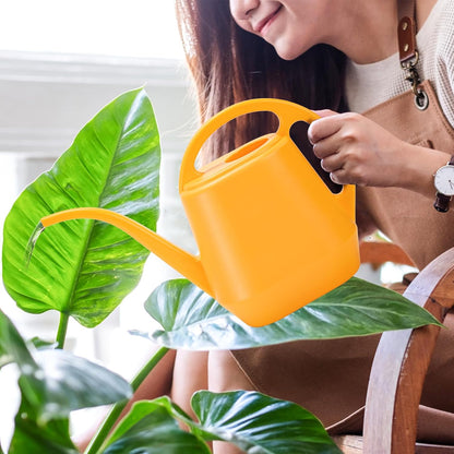 Fasmov Watering Can, 1/2 Gallon Plastic Watering Cans with Comfortable Handle, Small Garden Watering Cans Long Spout for Indoor Outdoor Watering Plants, Yellow