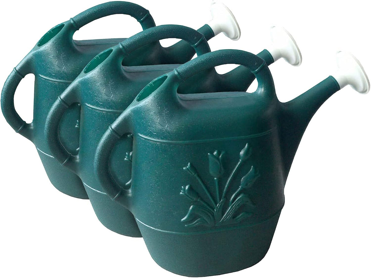 Union Products 63065 Indoor Outdoor 2 Gallon Plant Watering Can, Green (3 Pack)