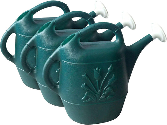 Union Products 63065 Indoor Outdoor 2 Gallon Plant Watering Can, Green (3 Pack)
