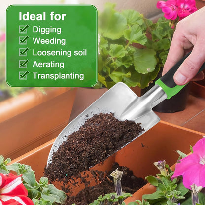 Garden Shovel Hand Trowel, Heavy Duty Hand Shovel, Green