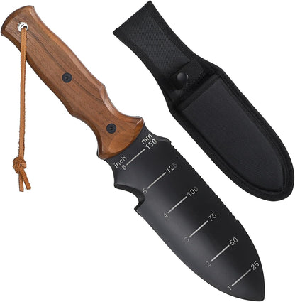 Stocking Stuffers for Men Women Kids, Hori Hori Garden Knife, Garden Tools for Weeding Digging Planting with 7" Stainless Steel Blade,Dual-Scale Measurement,Hanging Hole, EDC Sheath