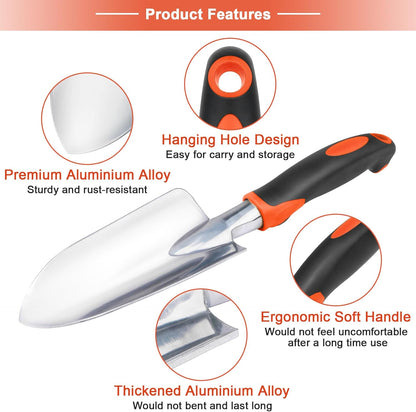 Garden Shovel Trowel Garden Tool Set, 2 Pack Wide Garden Trowel Hand Shovel