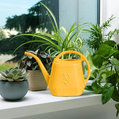 Watering Can - for Home Plant Garden Grip - 1 Gallon - Orange