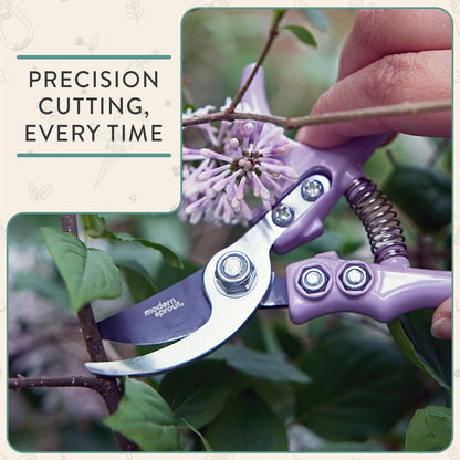 Modern Sprout Bypass Hand Pruners - Scissors - Gardening Tools - Ocean