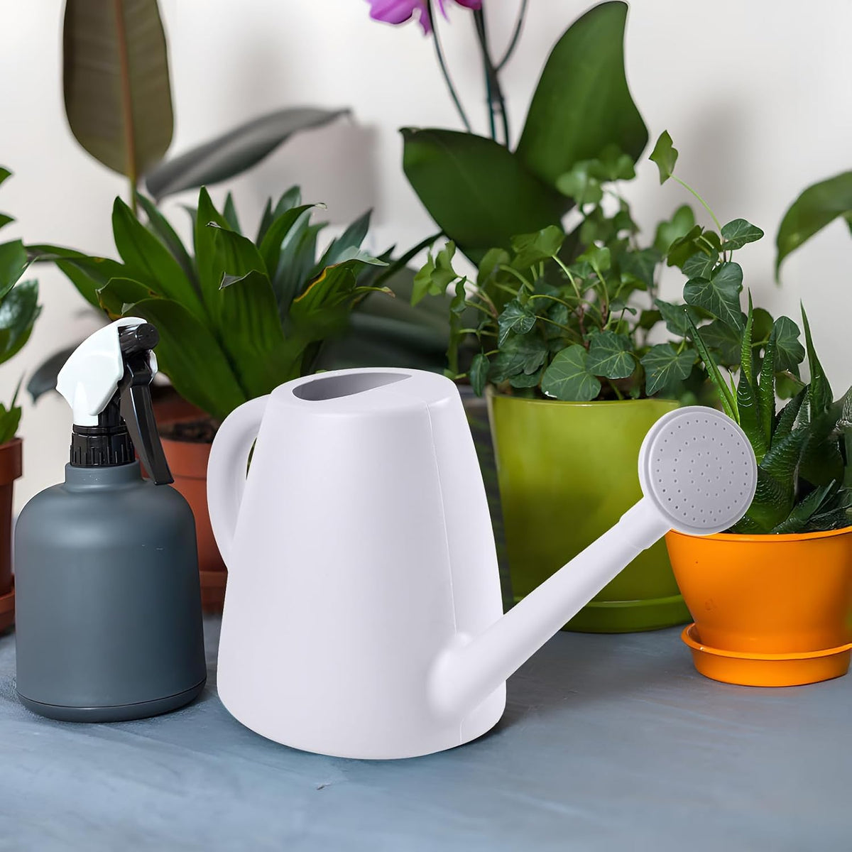 Plastic Watering Can -1/2 Gallon - White
